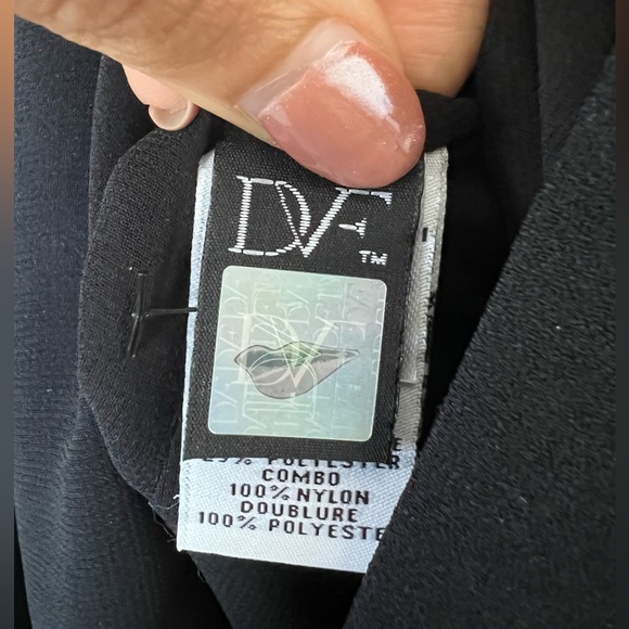 DVF Black Cocktail Dress | Embellished Neck & Back | 0 (NWT) - Picture 11 of 14